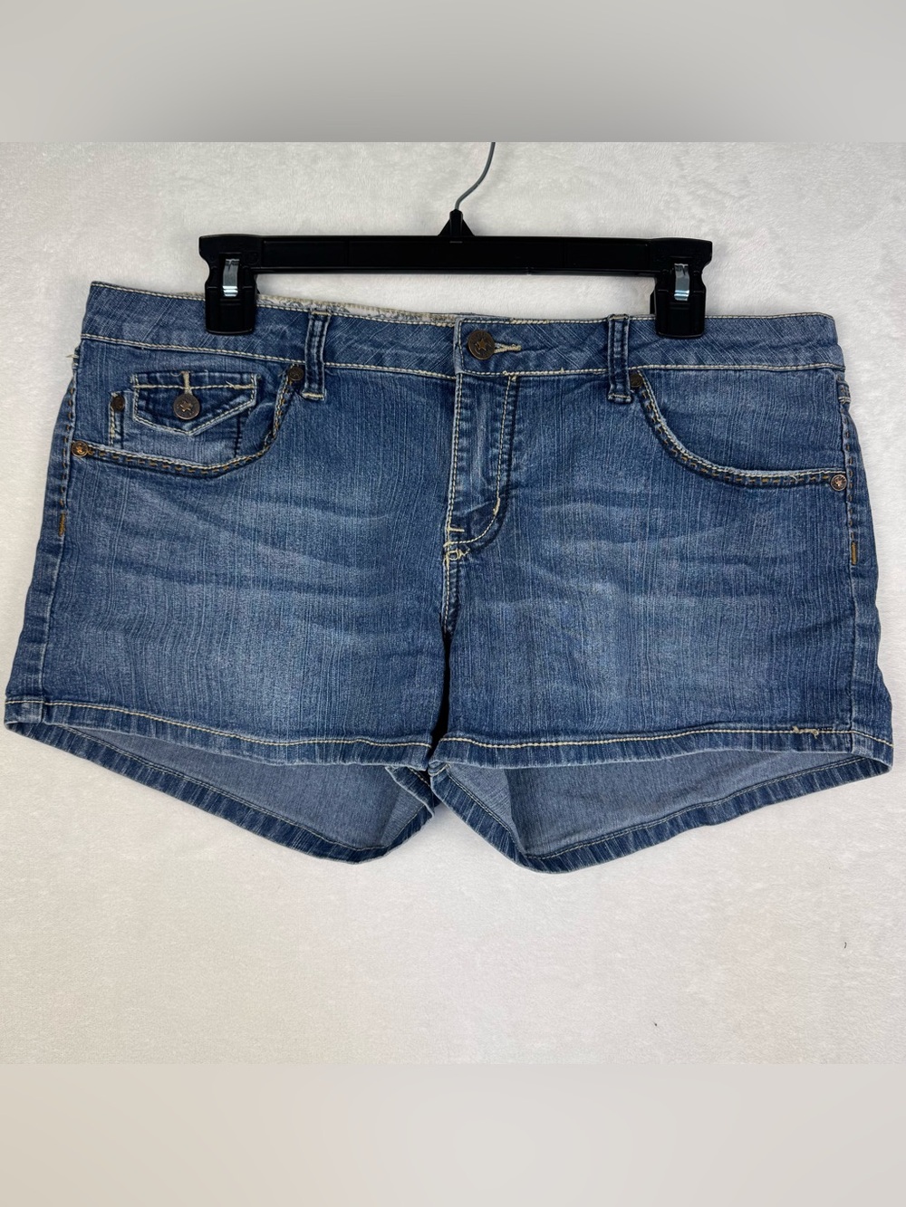 Vintage Sync Unionbay Railroad Stripe Shorts High Rise Utility 90s Size 10